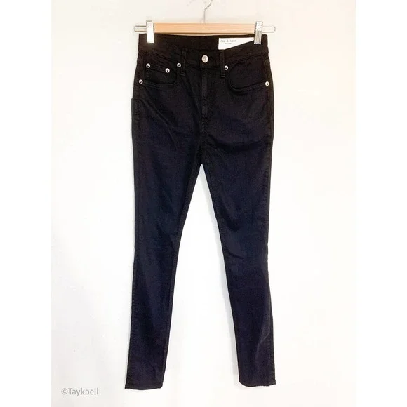 NWT Rag & Bone High Rise Skinny Black Jeans, 23 - Picture 5 of 13